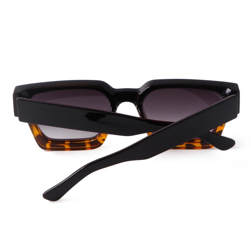Laurinny Retro Rectangular Sunglasses for Women Men Vintage Square Trendy