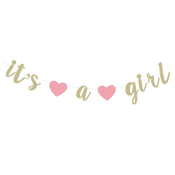 It's A Girl Banner para Baby Shower Girl First Birthday
