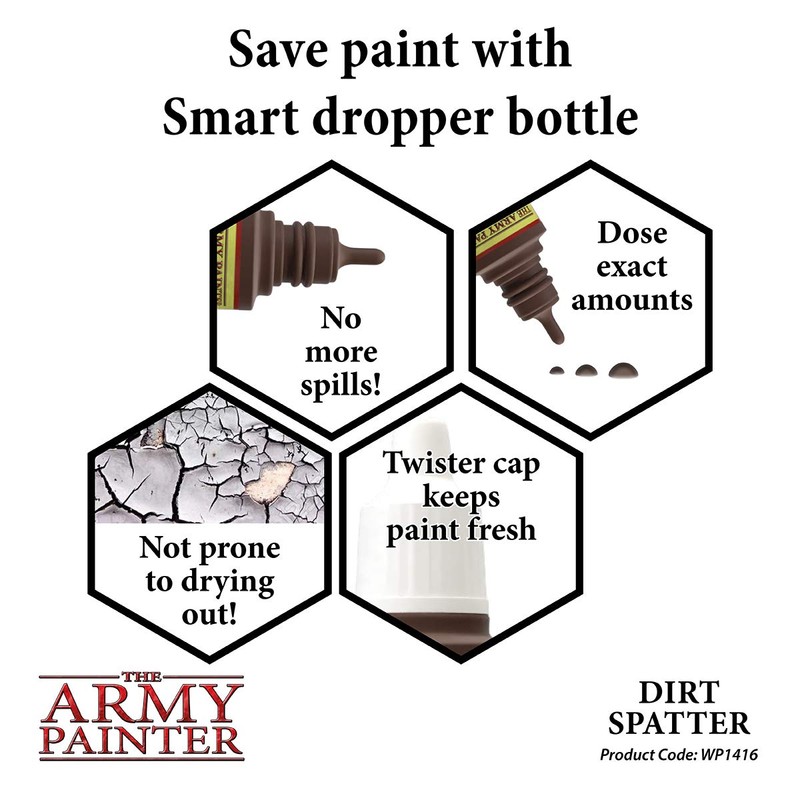 The Army Painter Dirt Spatter Warpaint - Acrylic Non-Toxic Heavily