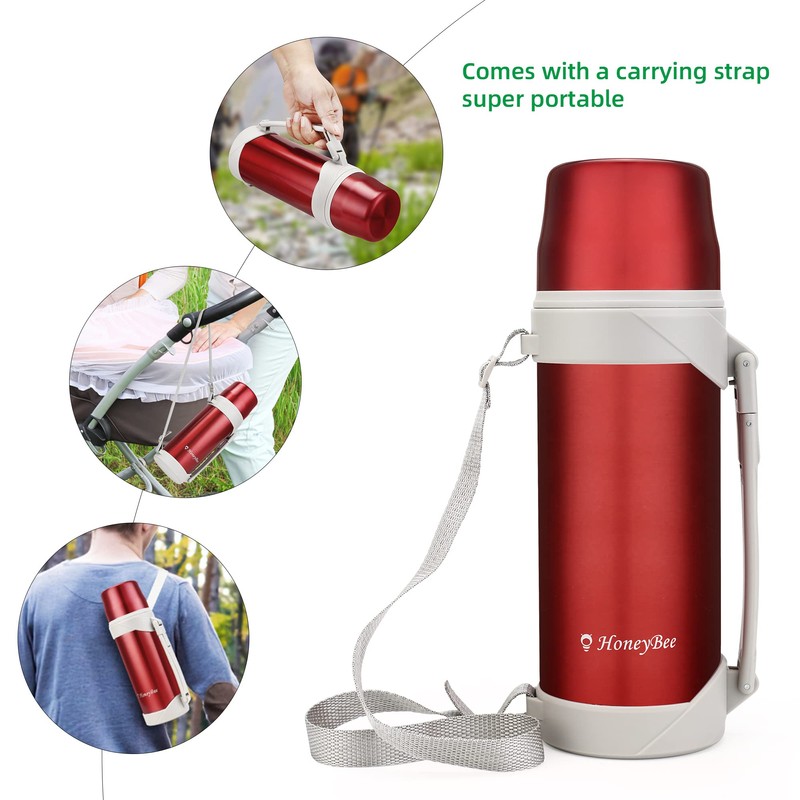 HoneyBee Coffee Thermo Keeps Liquid Hot or Cold for Up