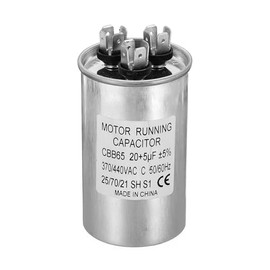 PATIKIL 20+5uF ± 5% 20/5MDF 370/440V AC Fan Start Capacitor, CBB65 Circular Dual Run Capacitor para AC Motor Run Air Conditioner, Condensador de bomba de calor frío recto