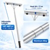 Adjustable Aluminum Roof Snow Rake with 20 Ft Telescoping Handle,