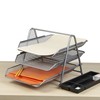 Mind Reader Desk Organizer with 3 Sliding Trays for Letters,