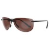 BEX® SUNGLASSES AUSTYN RIMLESS ACTIVE SUNGLASSES - BLACK/BROWN/SILVER.
