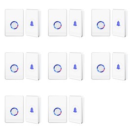 USUPERINK Wireless Door Bell for Home,Battery Operated Door Bell,Remote Doorbell Wireless Plug in,Nightlight Function,IP65 Waterproof,Silent Light Flashing Mode,for Home, Garage, Baby Room,8PK