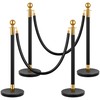 VIVOHOME Heavy Duty Iron Stanchion Post Queue 4PCS Pole w/