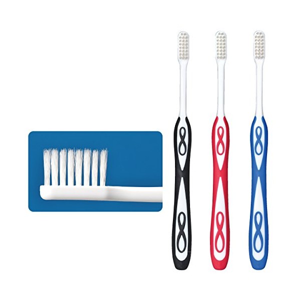 lover8 (Rubber Eight) Toothbrush Regular Type o-rute-pa- Hair Medium Line 3 Pieces