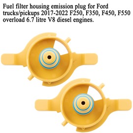 2PCS Fuel Filter Housing Drain Plug, Fuel Drain Valve, Fits F350 F250, Diesel 6.7L Billet HFCM Fuel Water Separator Drain Plug, Ford Super Duty 2017-2022 F350 F250, Replace HC3Z-9J305-A