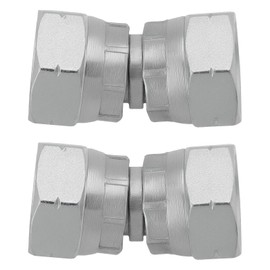 SG Store 2PCS Hydraulic Female to Female Equal Swivel Coupling Adaptor Connector, Carbon Steel, 3/8 Inch BSP to 3/8 Inch BSP, 15.2mm ID