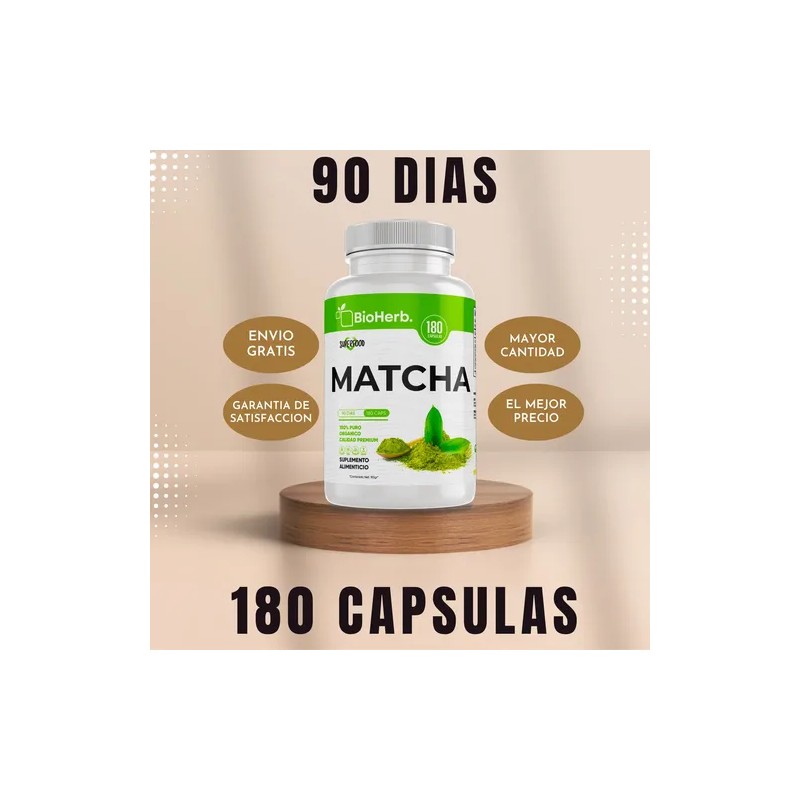 Matcha 100 Puro - Máxima Eficacia - 180 Días
