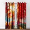 Jekeno Forest Blackout Curtains Jungle Autumn Tree Orange Leaves Sunlight