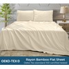 Royale Linens Bamboo Viscose Twin Flat Sheets Only - Cooling