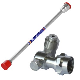 JJDD Airless Spray Gun Tip Extension Paint Sprayer Pole Rod 38cm and Swivel Joint 7/8 Inch Thread