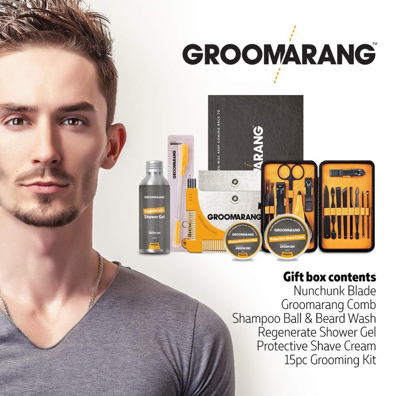 Groomarang 20pc Male Grooming Kit | All in One Mens