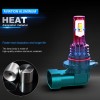 AQJ 9005 9006 LED Headlights*4 Kit Combo Bulbs 8000K Blue