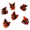 Set of 6 Mini 2 cm Butterfly Hair Claws/Clips – Brown by Magic