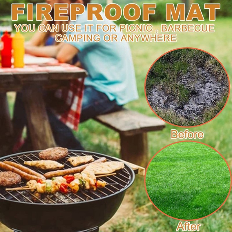 Fire Pit Mat, 39 in Under Grill Mat Fire Resistant