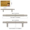 Amerdeco 10 Pack Brushed Satin Nickel Knurled Cabinet Pulls 3-3/4