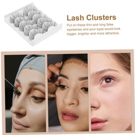 Baluue 5pairs Chemical Fiber False Eyelashes Look for Cosplay Weddings Photography Fashion Shows Lightweight Soft Comfortable Wear for Daily