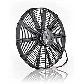 Be Cool 75002 Euro-Black 16" High-Torque Electric Pusher Fan