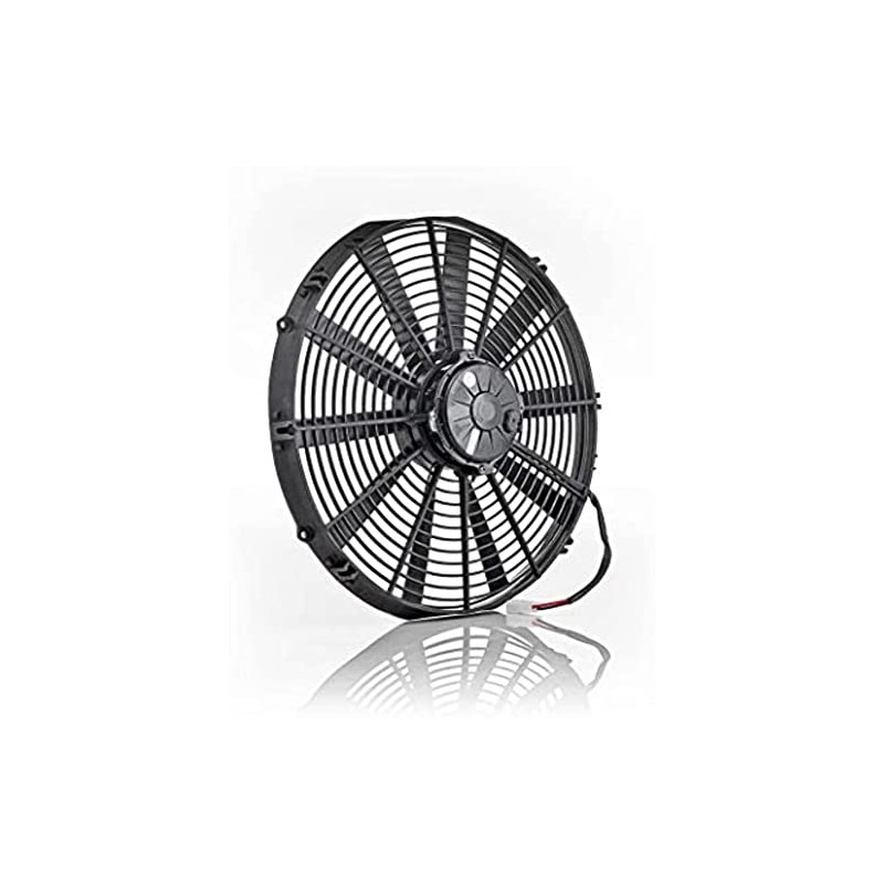 Be Cool 75002 Euro-Black 16" High-Torque Electric Pusher Fan