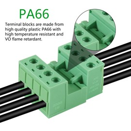ALAMSCN 10 Sets 4 Pin Pluggable Terminals 5.08 mm Pitch PCB Mount Screw Terminal Block PCB Screw Terminal Socket Panel Assembly DIY