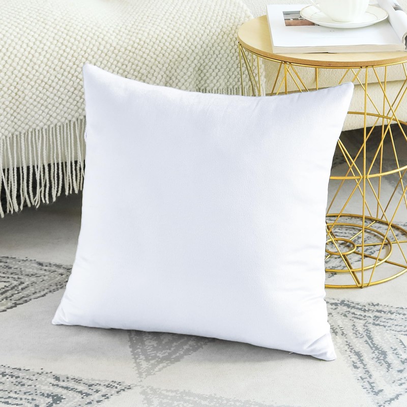 Artscope Luxury Velvet Pillow Covers Decorative Square Pillowcases Soft Solid