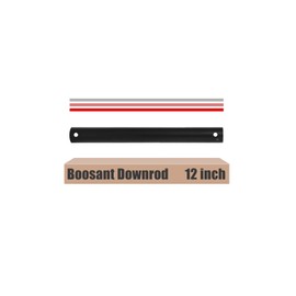 BOOSANT 12 INCH Ceiling Fan Downrod With Extended Wires,1 inch Outside Diameter, Extension Rod Only Ceiling Fans Compatible, Not Threaded(Black)
