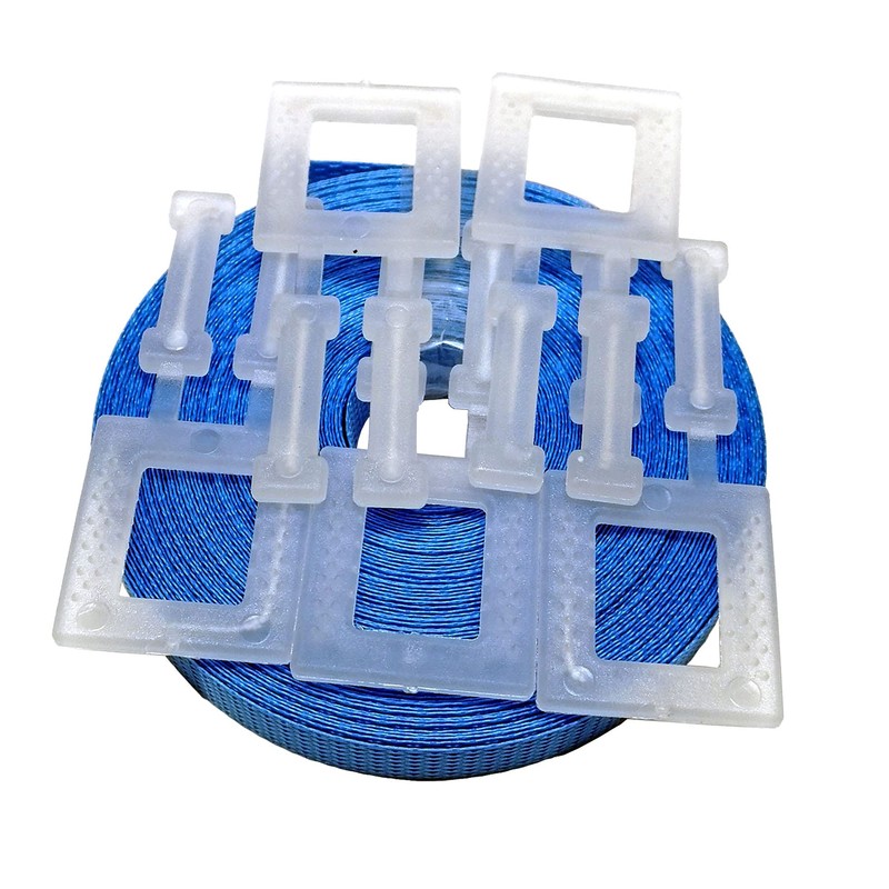Pallet strapping kit Blue 10m x 12mm with 5 plastic