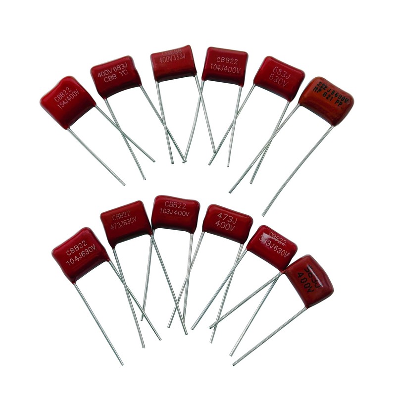 PANMILED 25 Values 250 Pieces CBB22 Polypropylene Film Capacitor Kit
