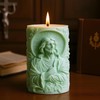 Jesus Candle Mold Religious Jesus Cylinder Resin Casting Silicone Molds