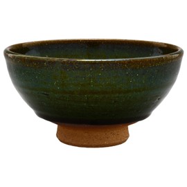 Mino Pottery 134-0050 Shigeyasu Ono Rice Bowl, Diameter Approximately 4.9 inches (12.5 cm), Total Oribe, Green, Made in Japan