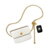 BEMYLV Leather Chain Belt Bag for Women White Crossbody Waist
