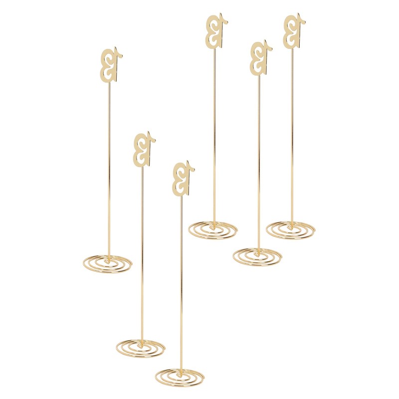 6pcs Metal Wedding Table Numbers Rust Prevention Thickened Tall Table