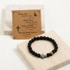 UILZ To My Men Beads Cross Bracelet for Men Tiger