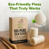 OhmFloss - Hilo dental biodegradable con soporte rellenable de bambú