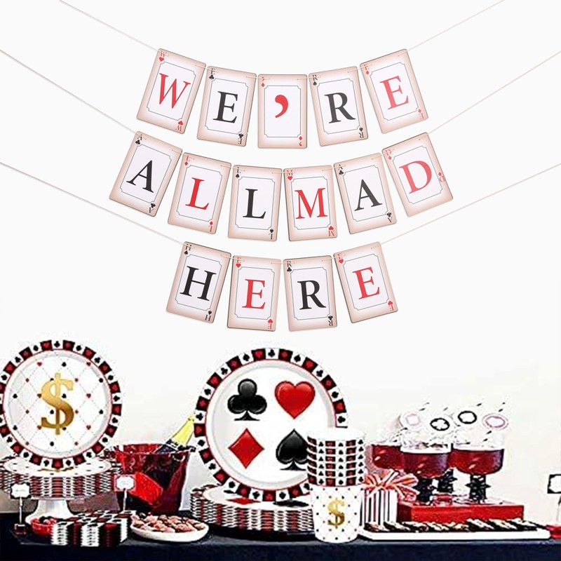 We’Re All Mad Here Banner - Alice In Wonderland First/1st