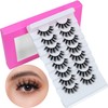 BTLLSSH 8Pair 3D5D 0.82INCH Thick False Eyelashes Fluffy Natural Look