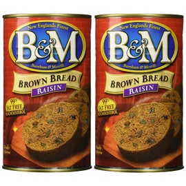 B & M BREAD BROWN RAISIN, 16 OZ (Pack of 2)