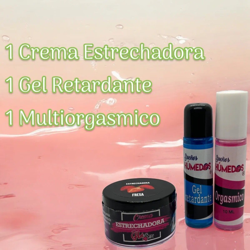 Retardante + Lubricante Multiorgasmico + Estrechadora