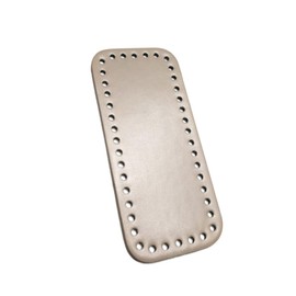 DOITOOL PU Leather Bag Bottom Base for Crochet and Sewing Gloss Laminated Needle Plate Accessories Durable and Smooth Design for Handmade Bags and Purses Silver