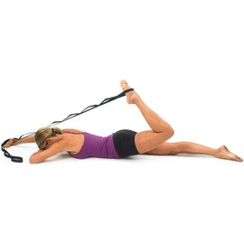 Sportisimo Correa de Yoga Sin Elástico Yoga Strap 10 Argollas · 1.9m x 2.5 cm · Poliéster Para Yoga, Pilates, Fisioterapia y Rehabilitación Negro