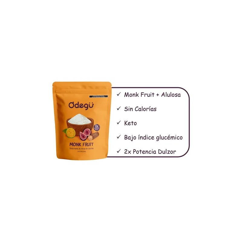 Odegü Monk Fruit 500g Endulzante Natural 2x Potencia Dulzor