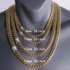 GOLD IDEA JEWELRY 14k Gold Plated Stainless Steel Thick Miami