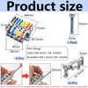 Dujelixa 4-in-8-out Lever Terminal Block Kit, Quad Input to Eight