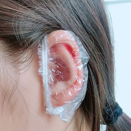Self Hair Dye Ear Protection Plastic Cover 100P Comfortable Cover 100 Pcs 10ea