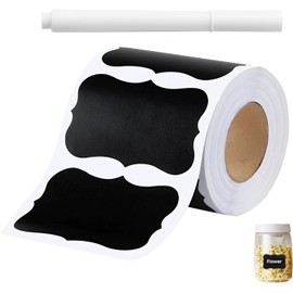 300 Pcs Etiquetas Para Frascos De Cocina, Etiquetas De Papel Con Bolígrafo Para Botellas Hogar Oficina Pizarra, Borrable Para Decorar Especias Tarros Despensa Vino Cocina Hogar Oficina