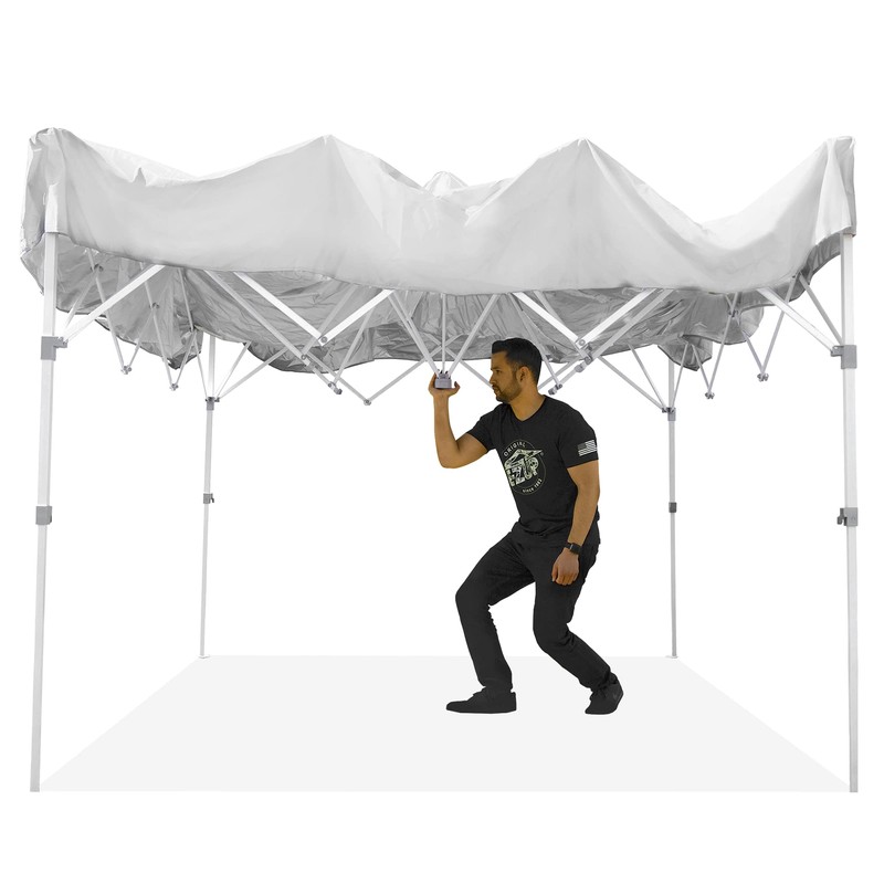 E-Z UP Patriot ONE-UP Technology Shelter, 10' x 10', White