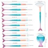 YKKJ Make Up Brush Set, 3D Mermaid Makeup Brushes, 11