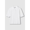 JAJU [JAJU] Women's Collar Short-Sleeve Knit_White
